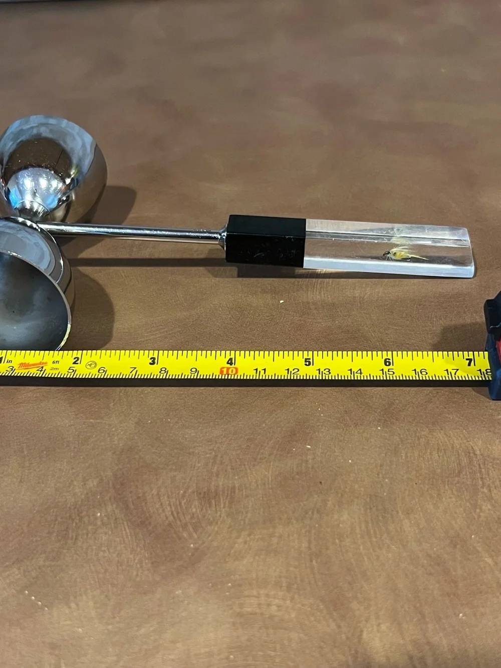 Vintage Metal Double Jigger with Lucite Fishing Lure Handle